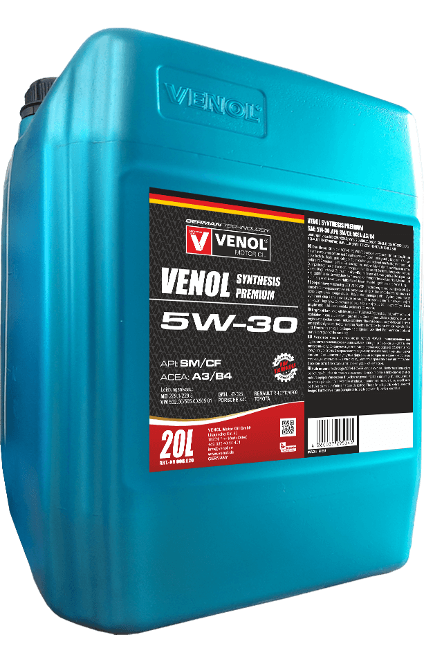 OLEJ_SILNIKOWY_VENOL SYNTHESIS PREMIUM SM CF 5W30_20L